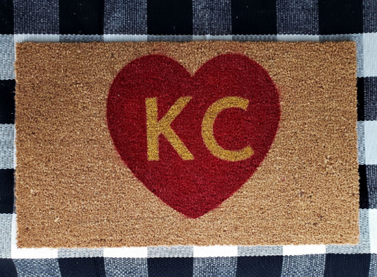 KC Heart Doormat